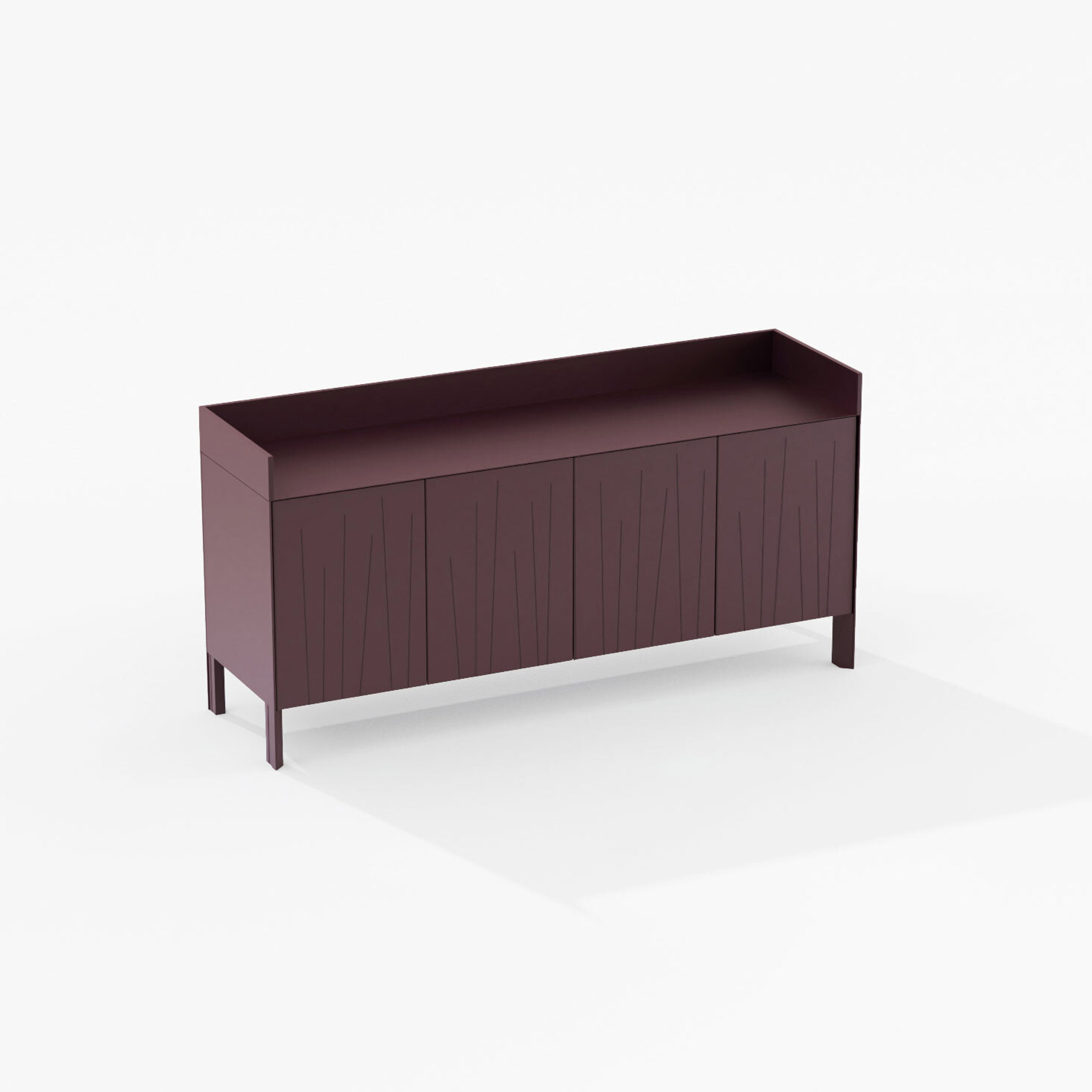 Ninfea | Madia con sponda rialzata 180 x 51 x h 92 cm
