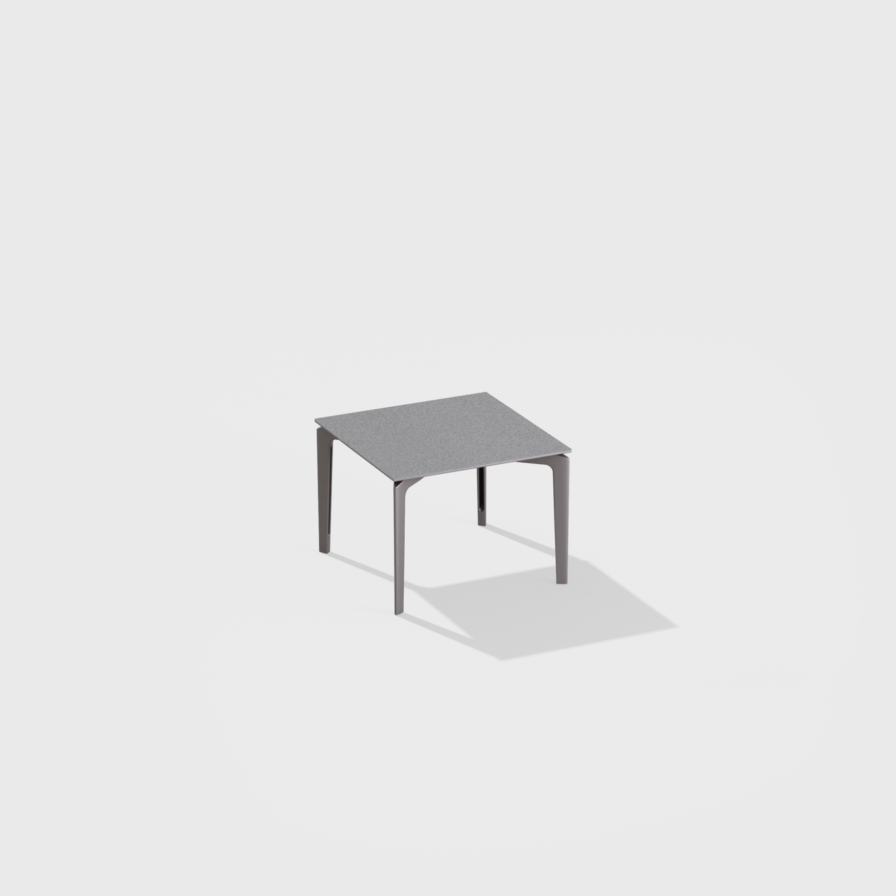 AllSize | Low square table with top in speckled aluminium AllSize | Low square table with top in speckled aluminium