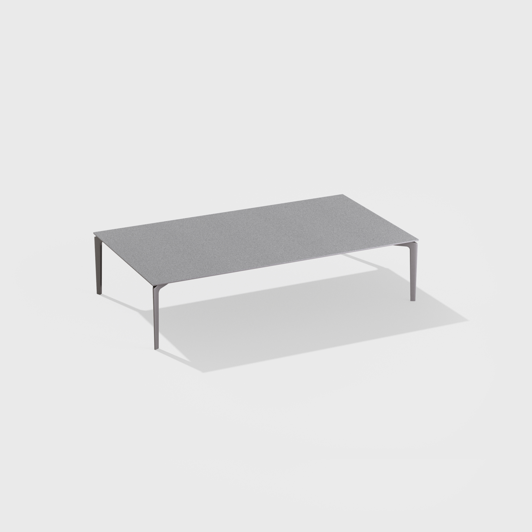 AllSize | Low rectangular table with top in speckled aluminium 160 x 90 x h 38 cm AllSize | Low rectangular table with top in speckled aluminium 160 x 90 x h 38 cm