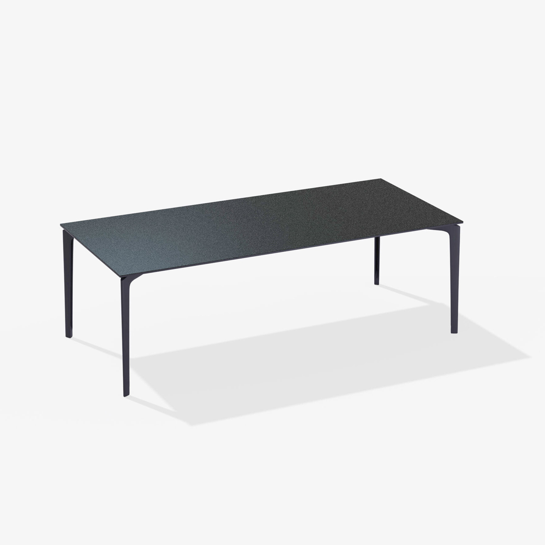 AllSize | Rectangular table with top in speckled aluminium 220/260/300 x 100 x h 74 cm AllSize | Rectangular table with top in speckled aluminium 220/260/300 x 100 x h 74 cm