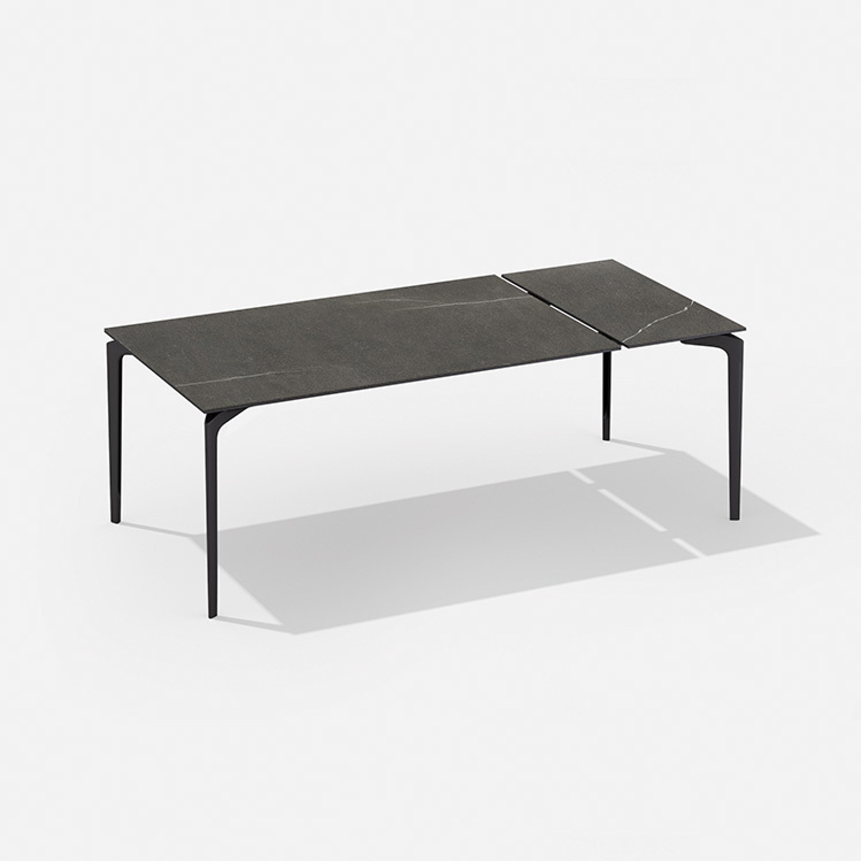 AllSize | Extendible rectangular table with top and extension in porcelain stoneware (th. mm 6). Ready for a second extension 160-210 / 220-270 x 100 x h 76 cm AllSize | Extendible rectangular table with top and extension in porcelain stoneware (th. mm 6). Ready for a second extension 160-210 / 220-270 x 100 x h 76 cm