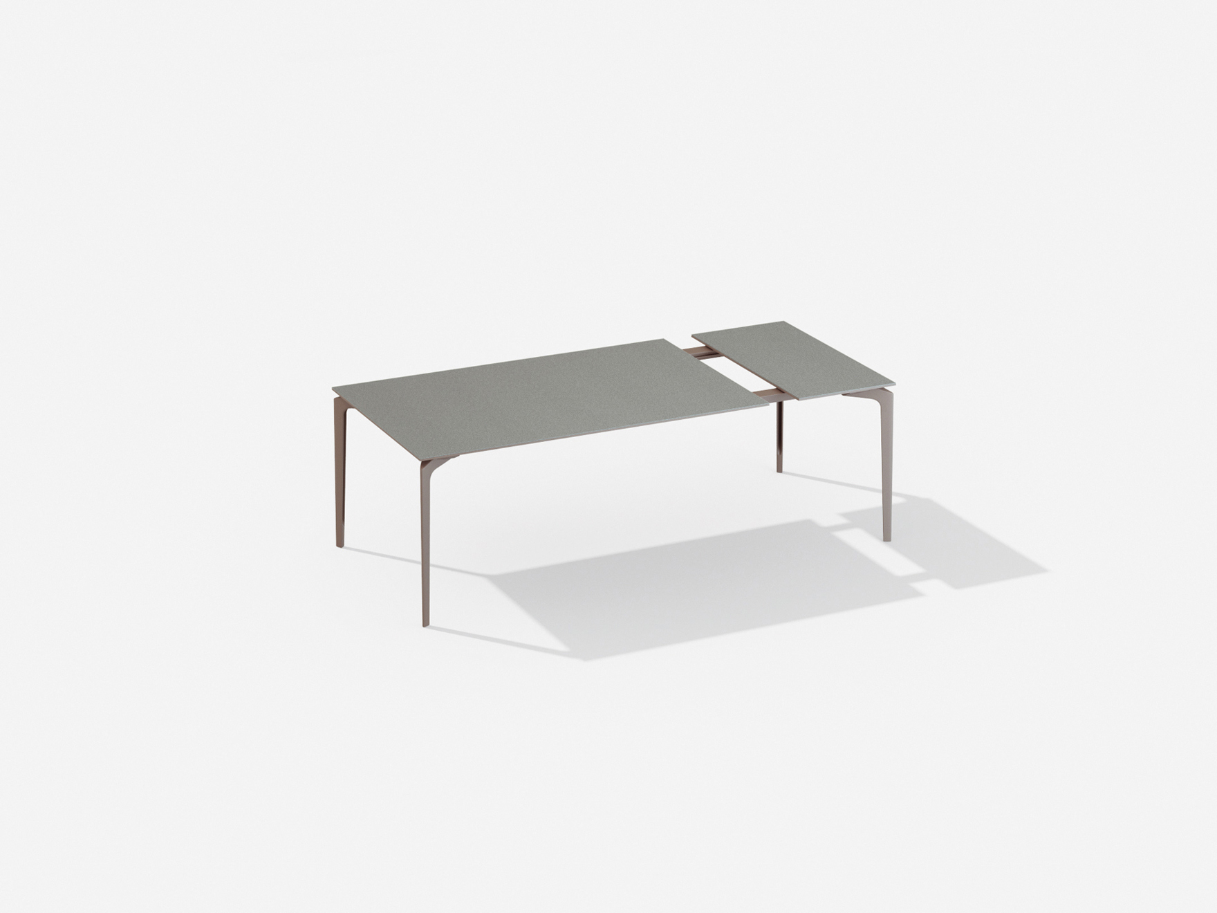 AllSize | Extendible rectangular table with top in speckled aluminium and extension 160-210 / 220-270 x 100 x h 76 cm AllSize | Extendible rectangular table with top in speckled aluminium and extension 160-210 / 220-270 x 100 x h 76 cm