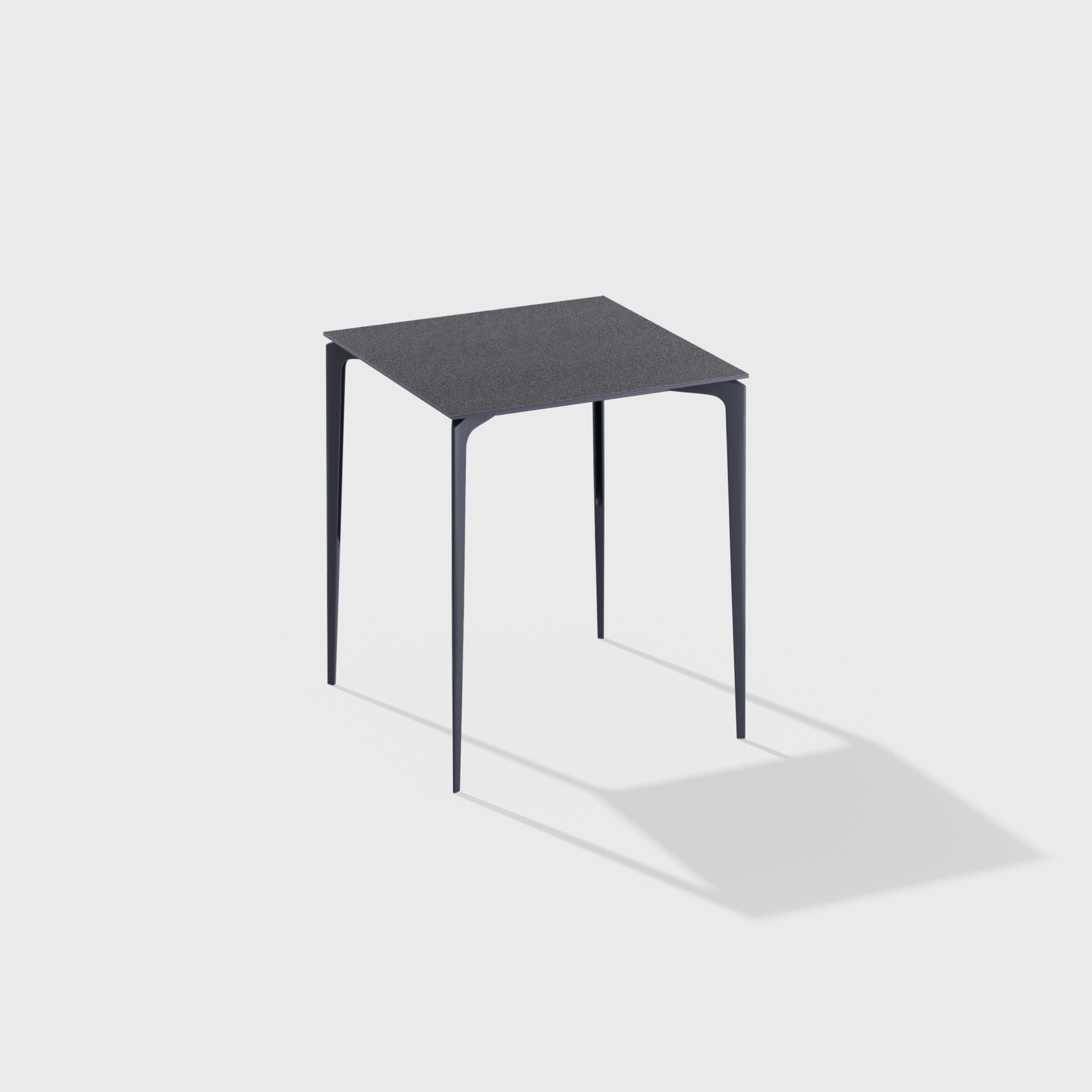 AllSize | Square bar table with top in speckled aluminium AllSize | Square bar table with top in speckled aluminium