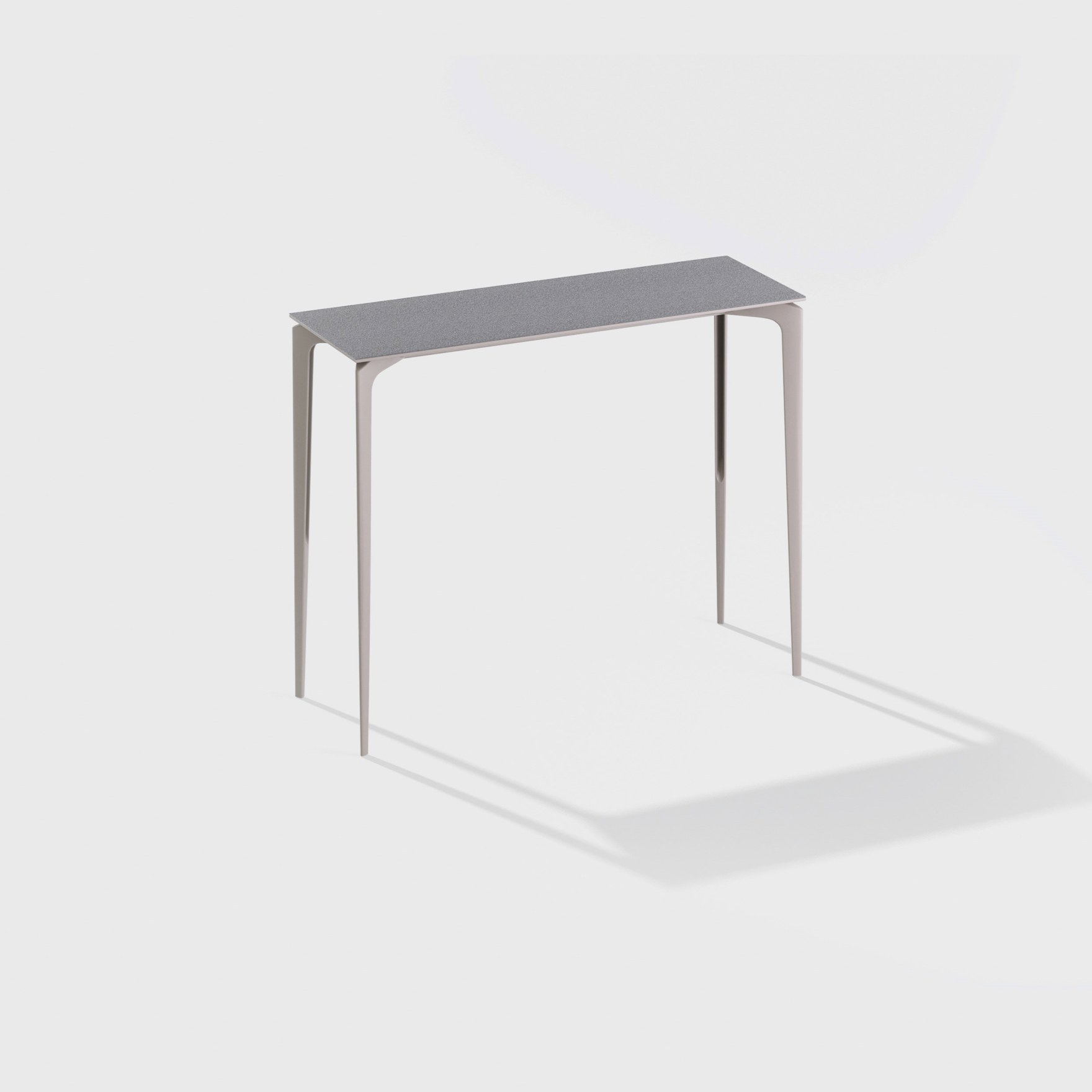 AllSize | Rectangular bar table with top in speckled aluminium 130/200 x 45 x h 110 cm AllSize | Rectangular bar table with top in speckled aluminium 130/200 x 45 x h 110 cm