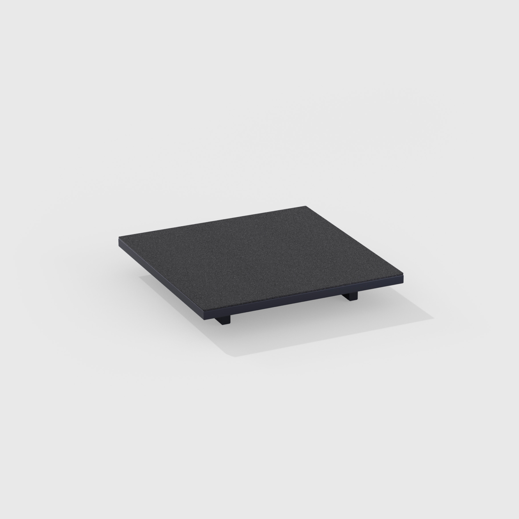 Solaris | Tavolo basso quadrato con piano in alluminio puntinato 90 x 90 x h 15 cm