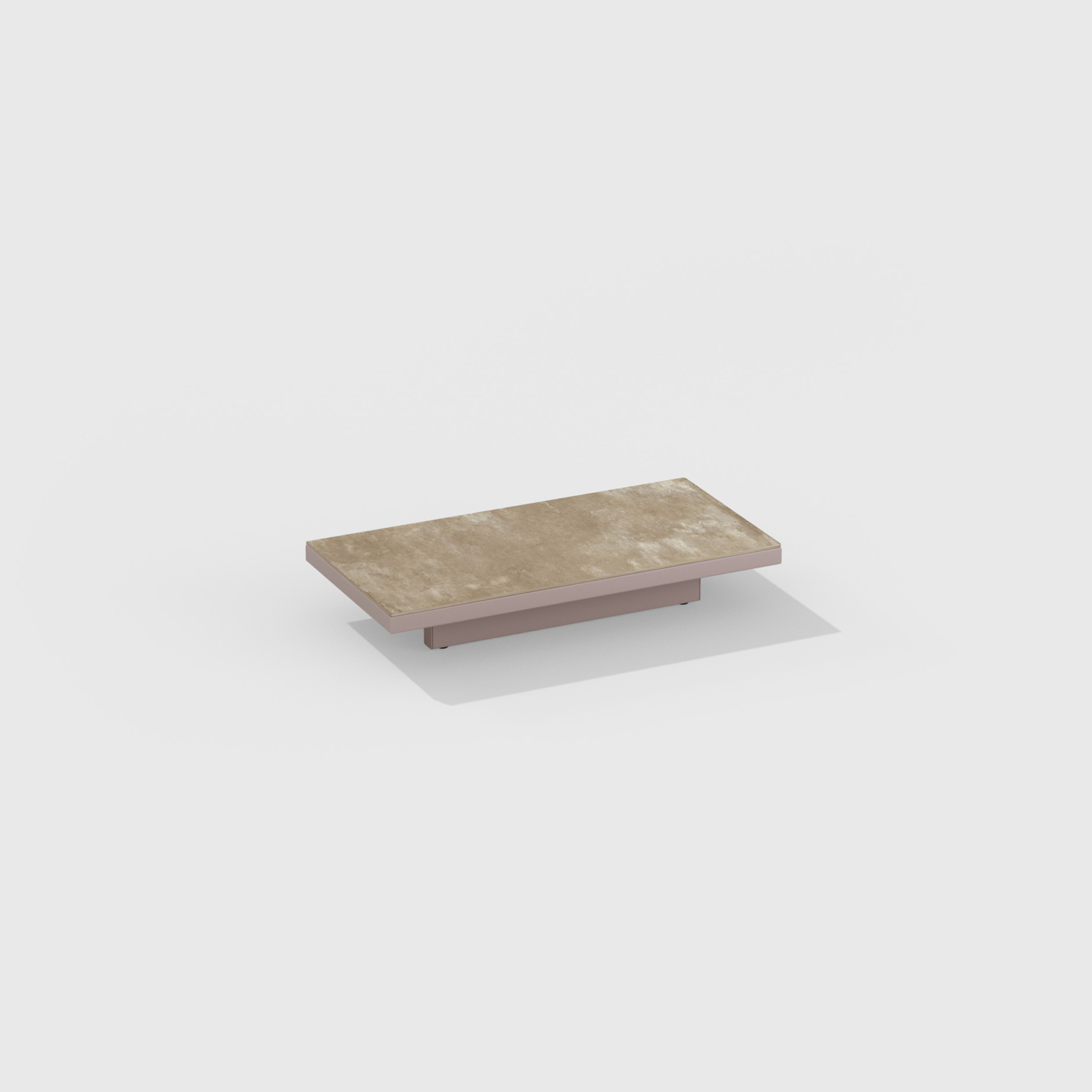 Solaris | Tavolo basso rettangolare con piano in gres porcellanato 90 x 45 x h 15 cm