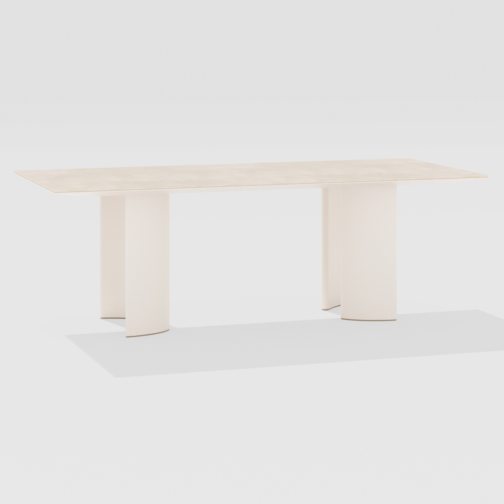 Naca | Rectangular table with top in porcelain stoneware 220/260/300 x 100 x h 72 cm