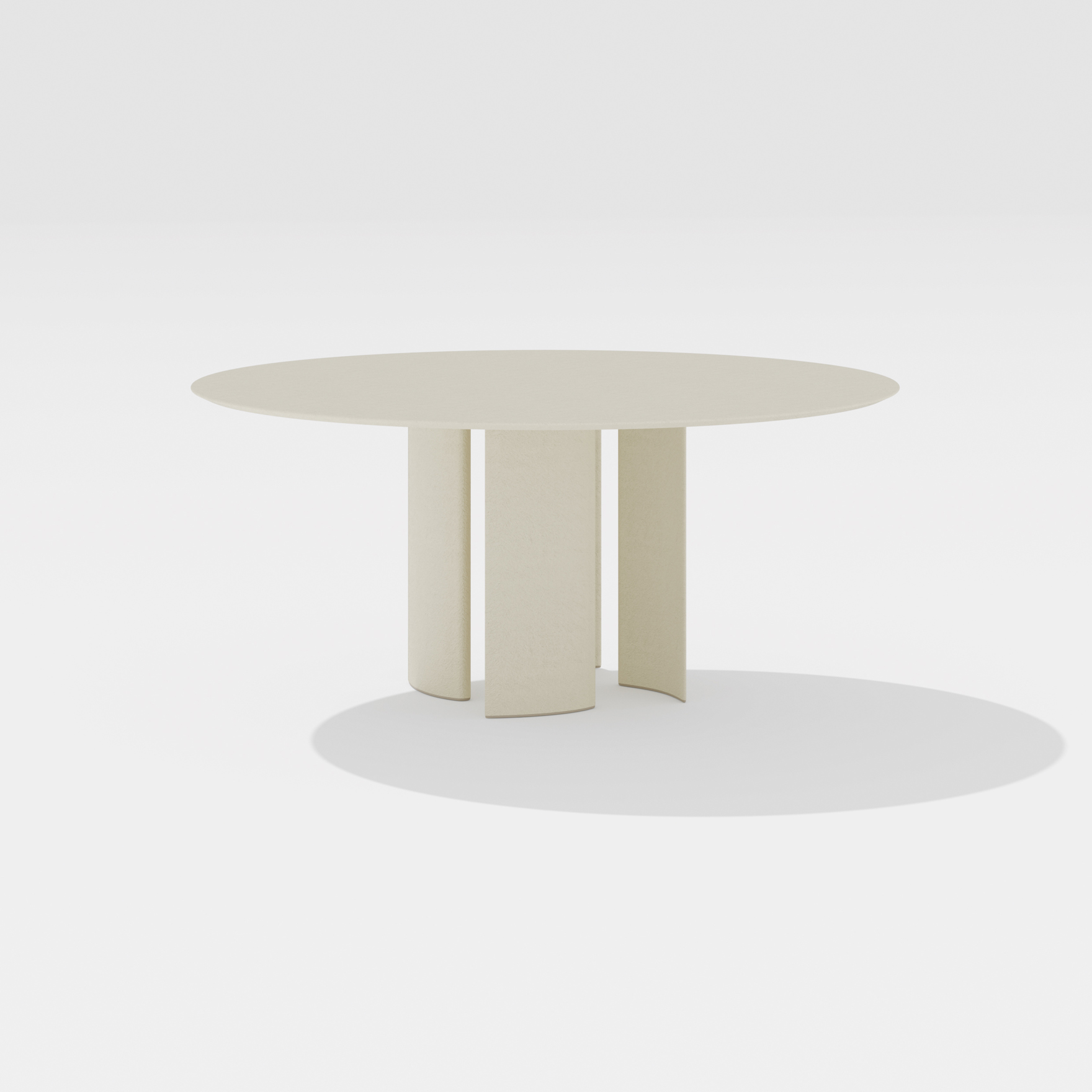 Naca | Round table with top and legs covered in mortar ø 138/165 x h 72 cm