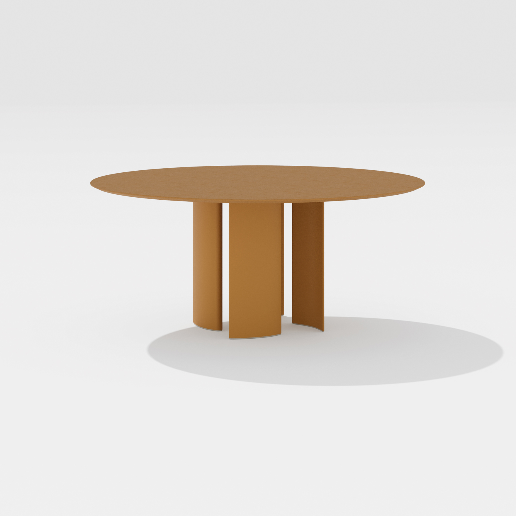 Naca | Round table with top covered in mortar ø 138/165 x h 72 cm
