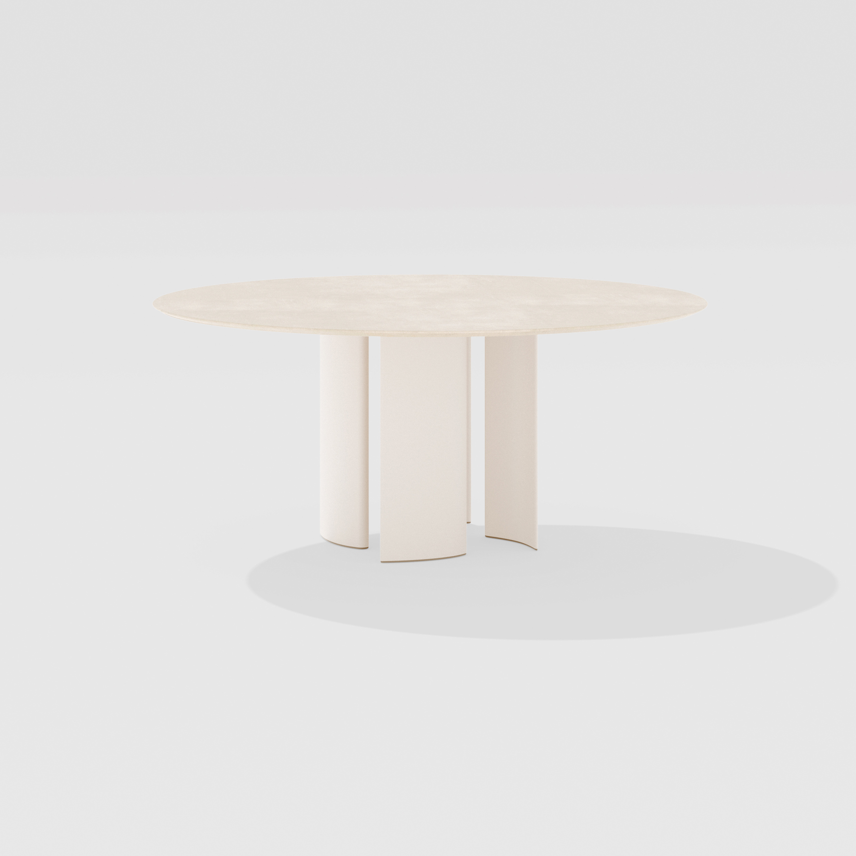 Naca | Round table with top in porcelain stoneware ø 146 x h 72 cm