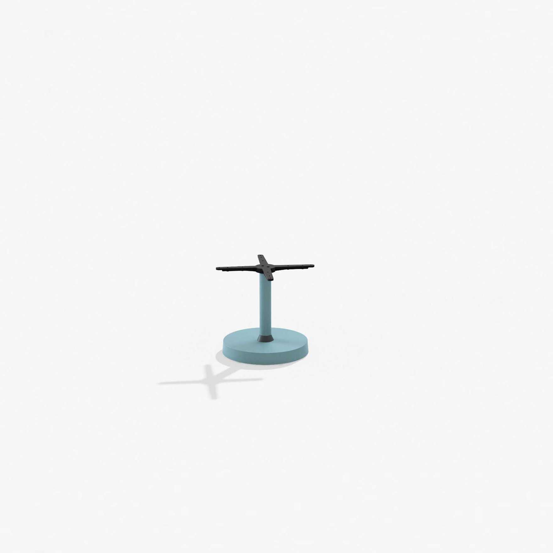 Piani e basi tavolo - Omnia Selection | Play: base a colonna centrale con ring decorativo per piani tavolo fino a ø 60 cm