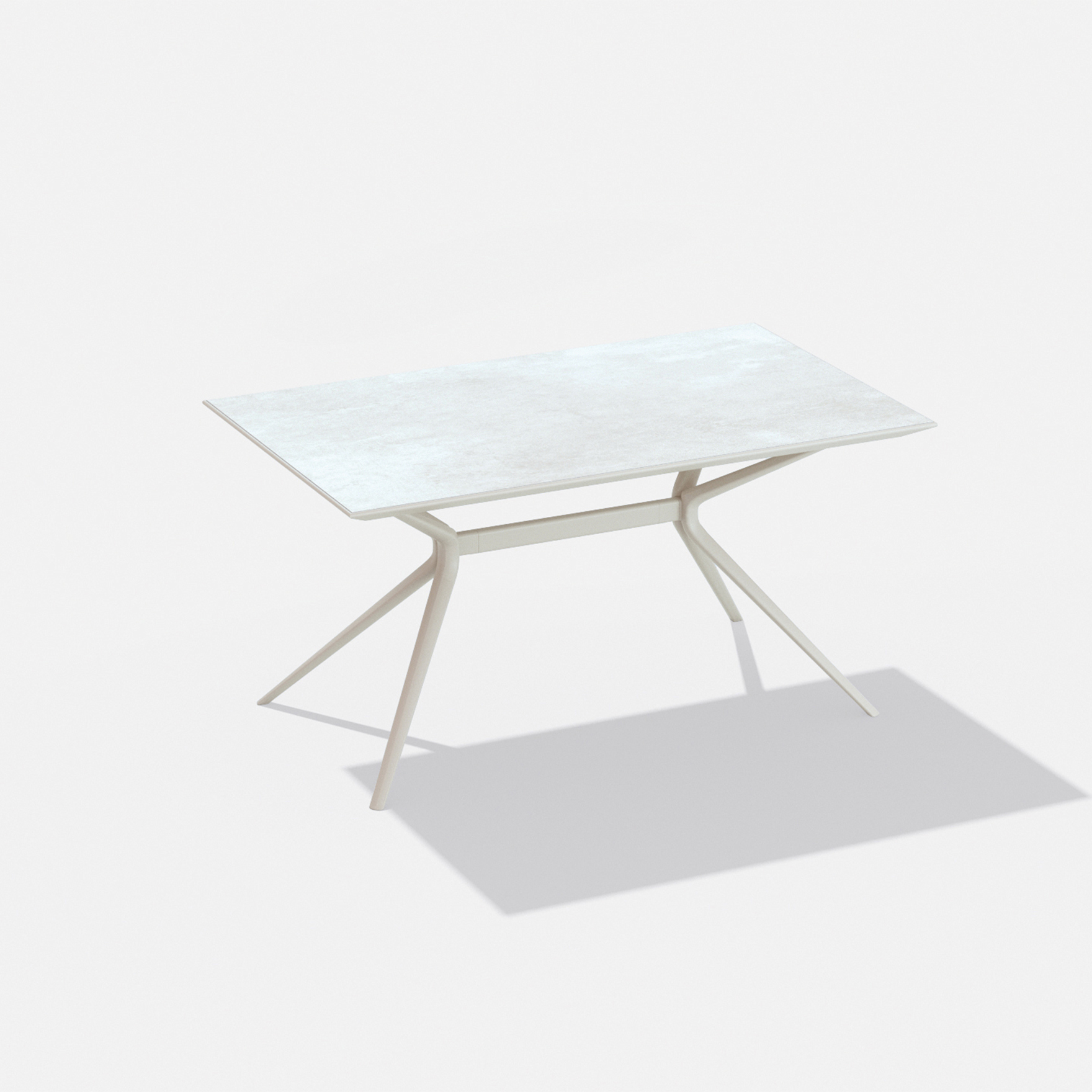 Moai | Rectangular table with top in porcelain stoneware 150 x 90 x h 74 cm
