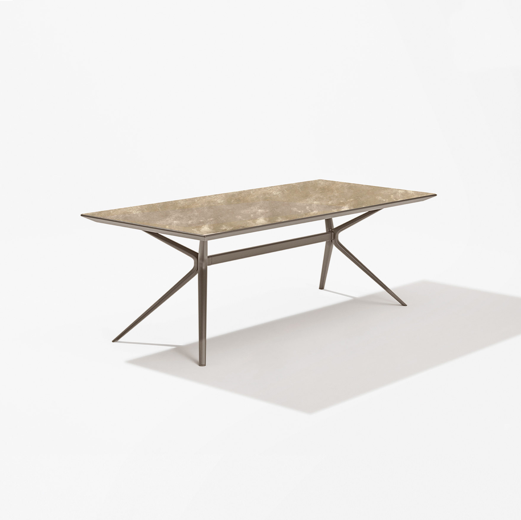 Moai | Tavolo rettangolare con piano in gres porcellanato 220/300 x 100 x h 75 cm