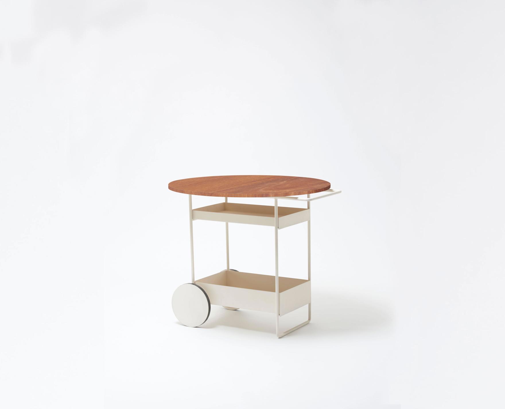Ninfea | Serving cart con piano in legno