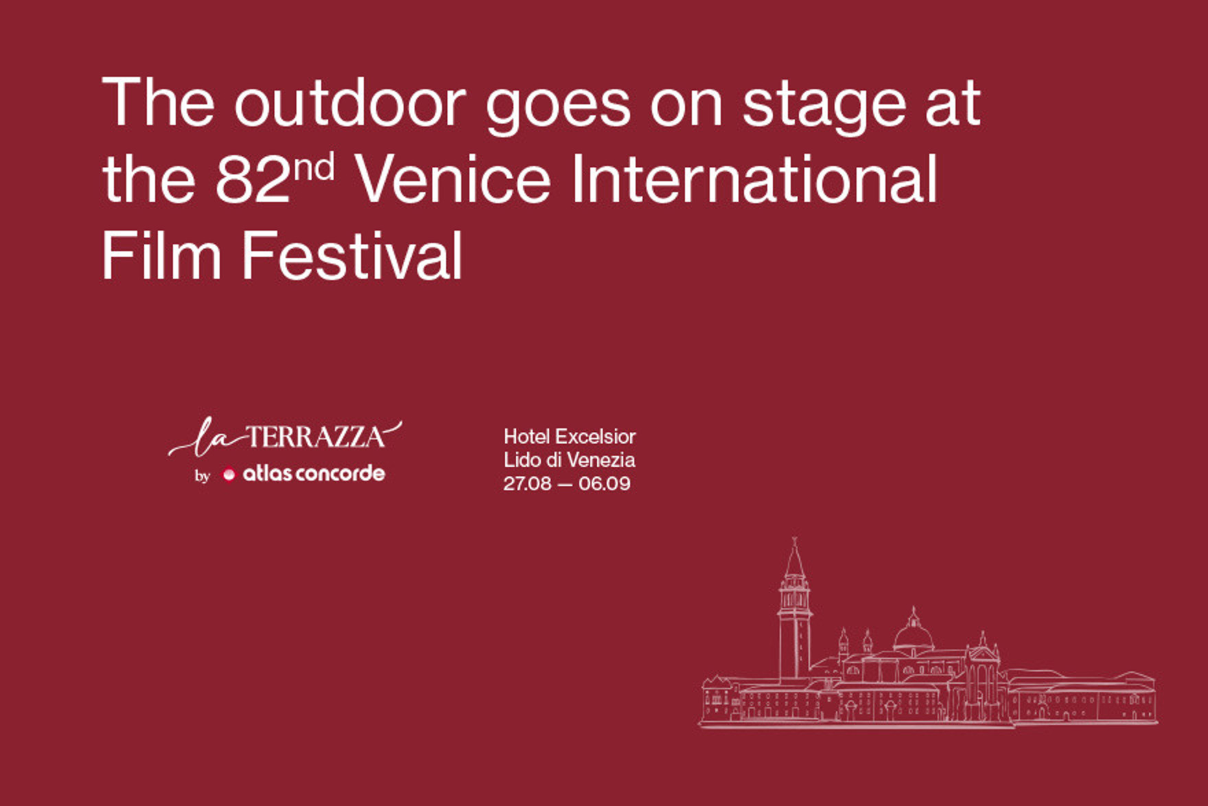 L'outdoor va in scena all'82ª Mostra Internazionale d'Arte Cinematografica di Venezia