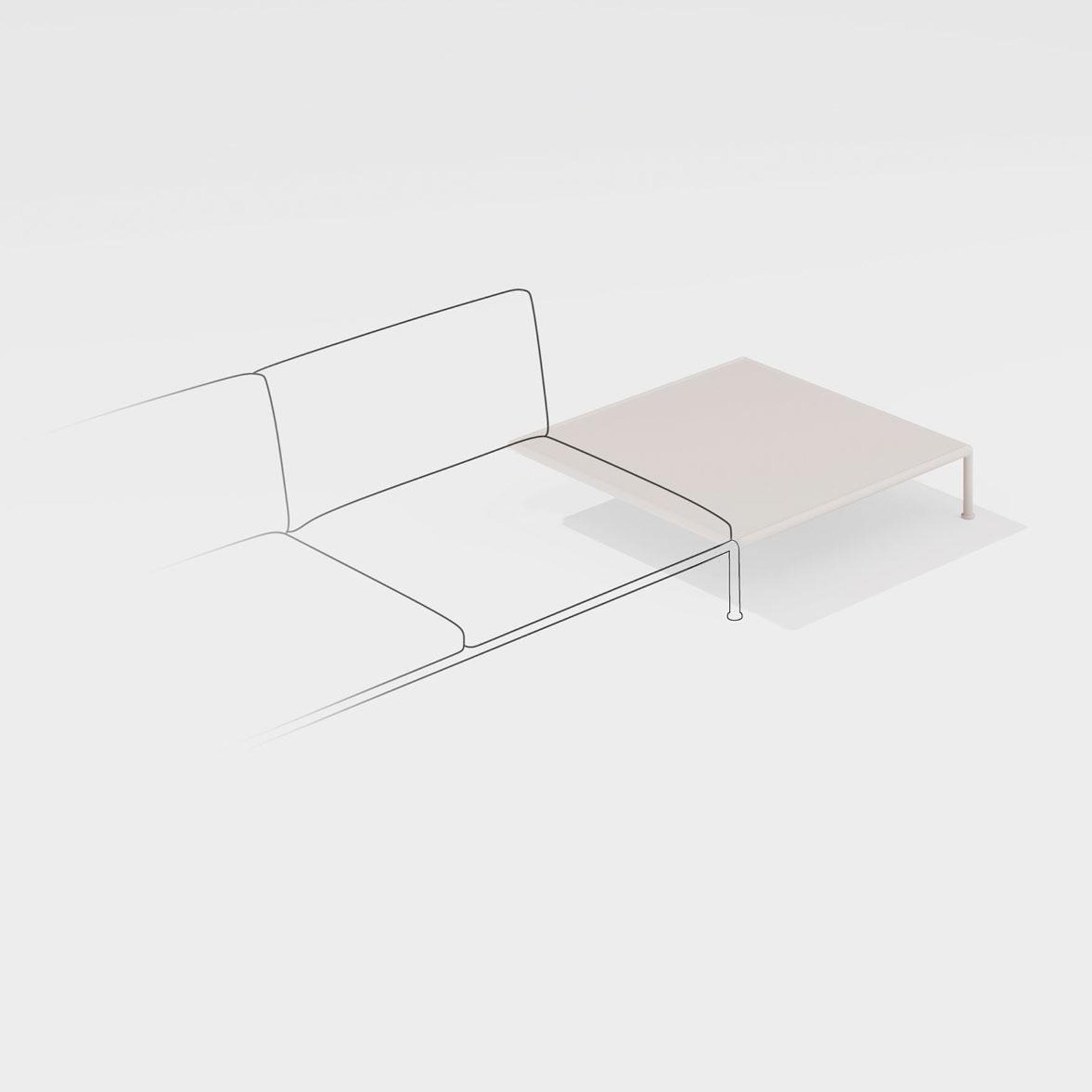 Roè | Low square side table with two legs Roè | Low square side table with two legs