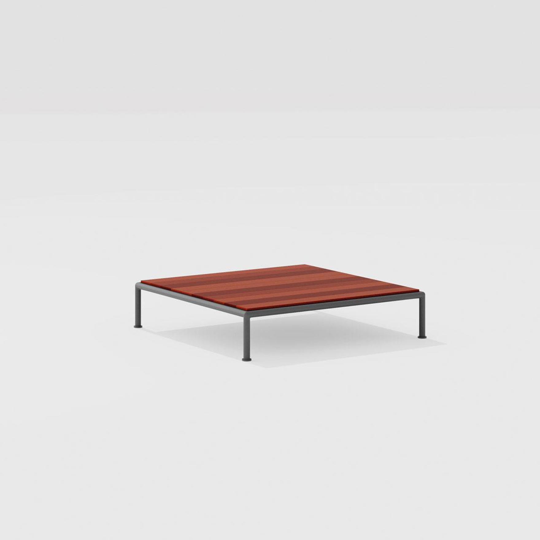 Roè | Low square table with top in lava stone 96 x 96 x h 21/31 cm Roè | Low square table with top in lava stone 96 x 96 x h 21/31 cm