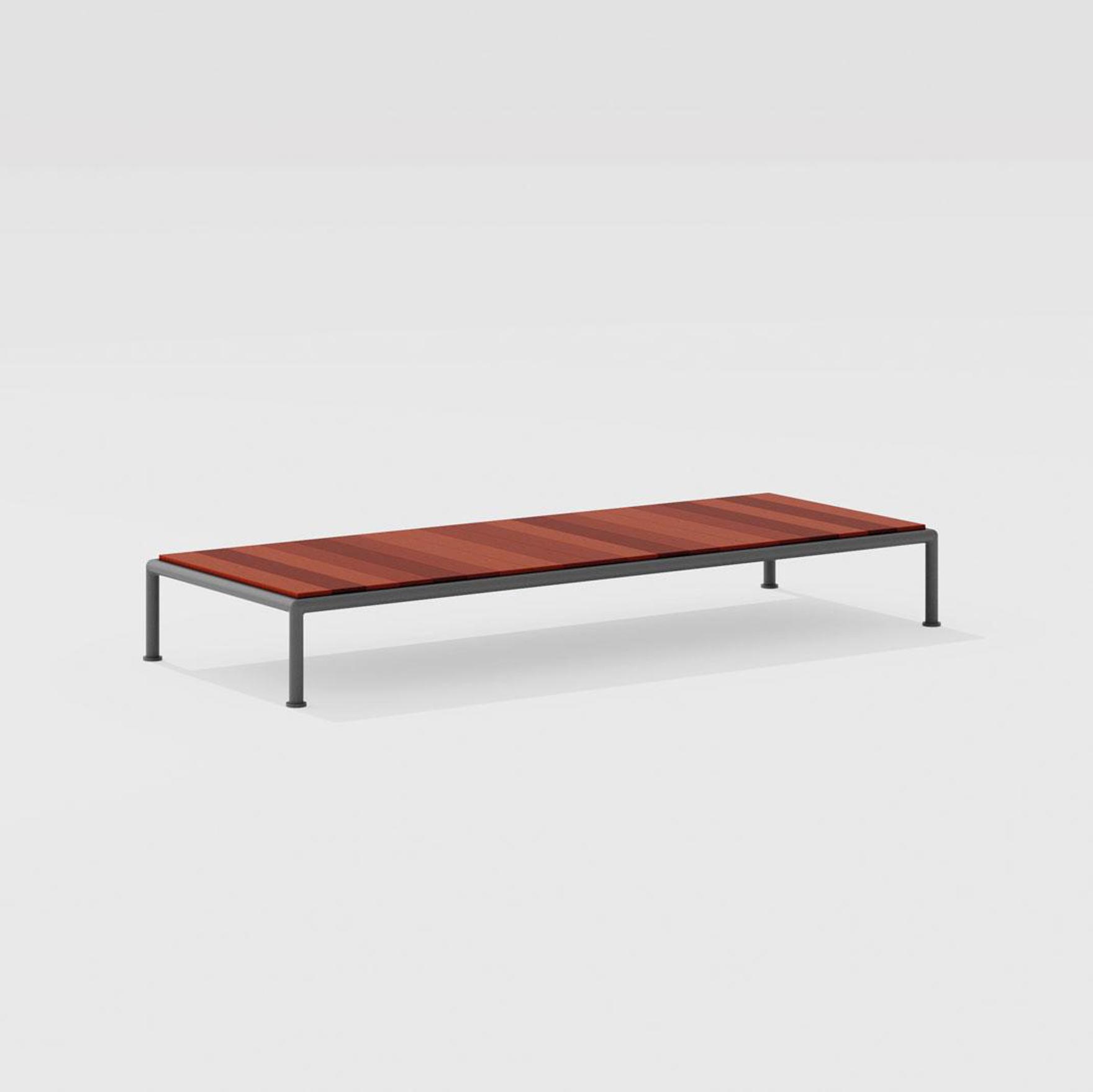Roè | Low rectangular table with top in lava stone Roè | Low rectangular table with top in lava stone