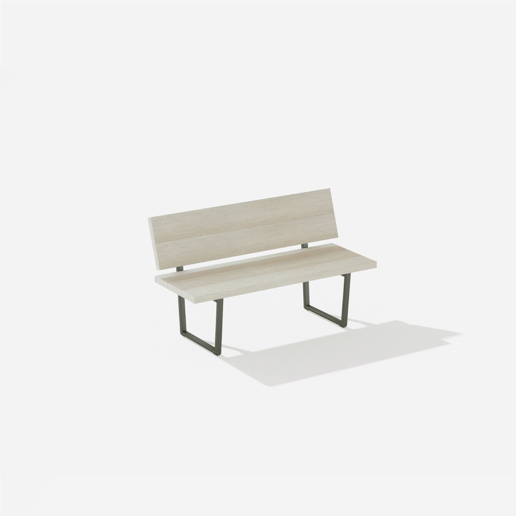 Orizon | Panca con finitura NaturAll con schienale 130 x 54 x h 42/78 cm