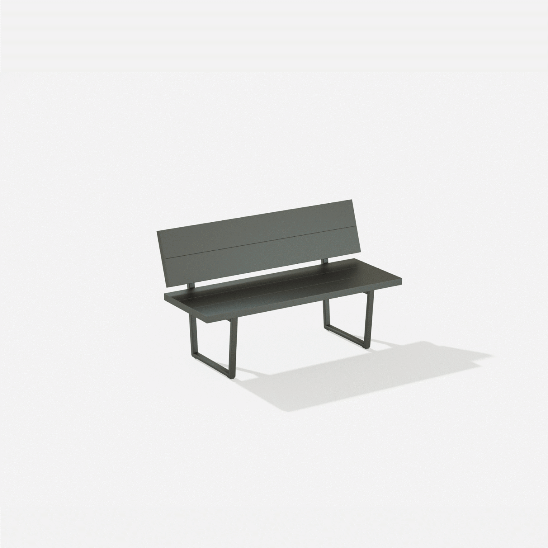 Orizon | Panca con schienale 130 x 54 x h 42/78 cm