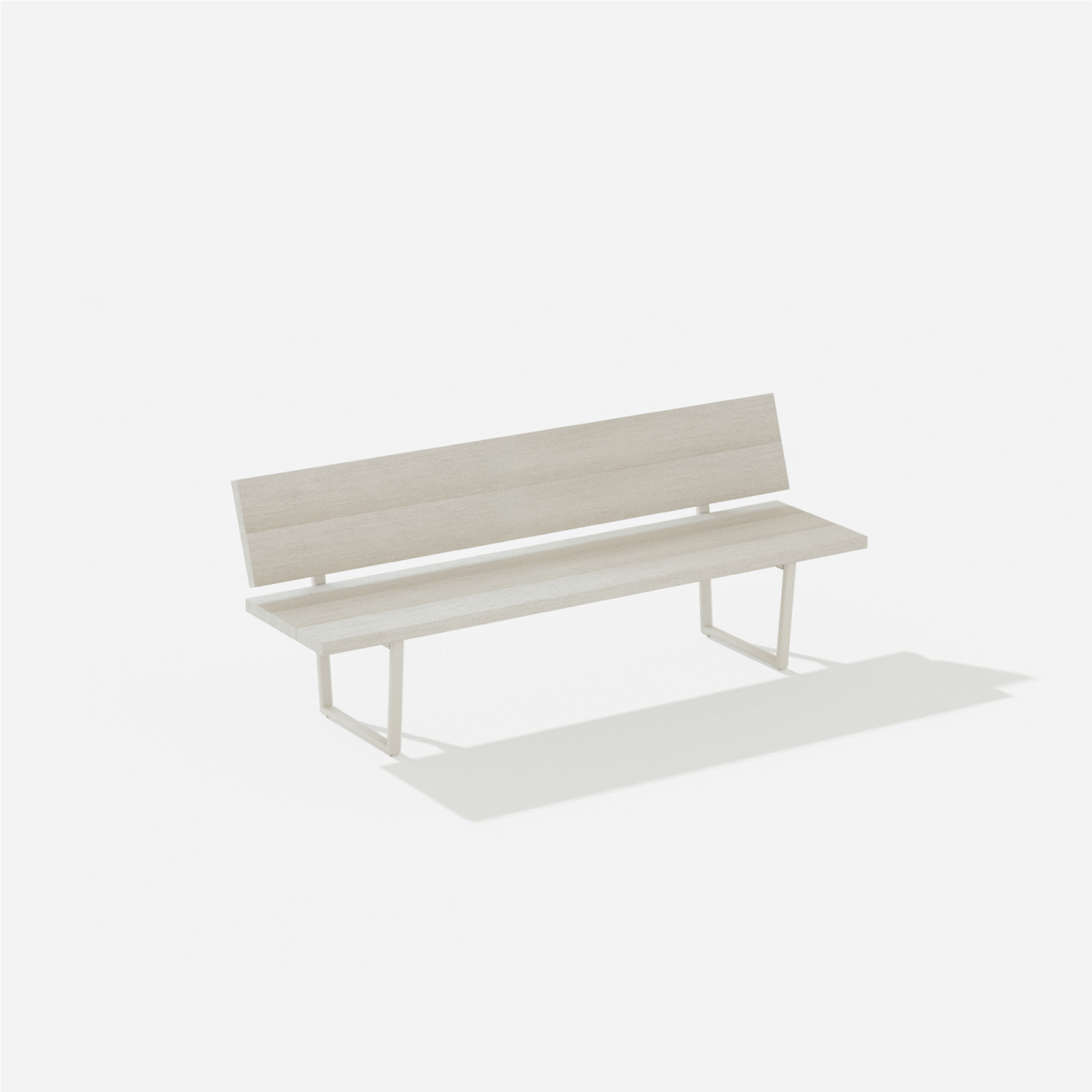 Orizon | Panca con finitura NaturAll con schienale 195 x 54 x h 42/78 cm