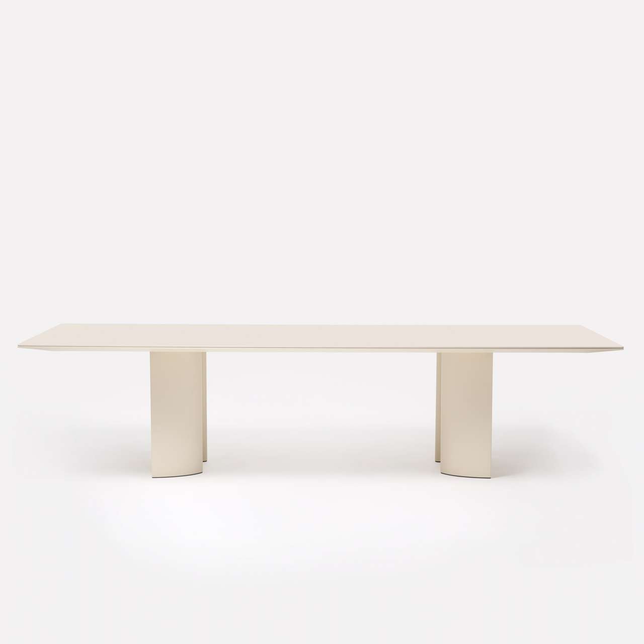 Naca rectangular table with top in porcelain stoneware