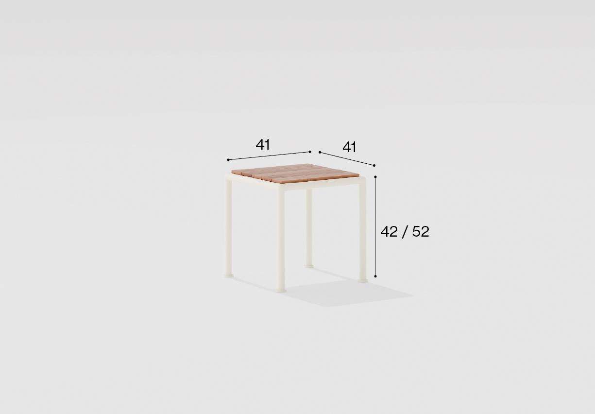 Tavolino con piano in Teak