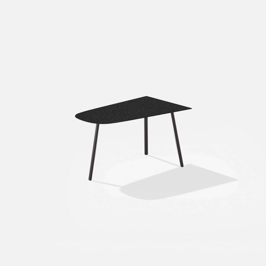 Mosaiko | Tavolo basso con piano in alluminio puntinato