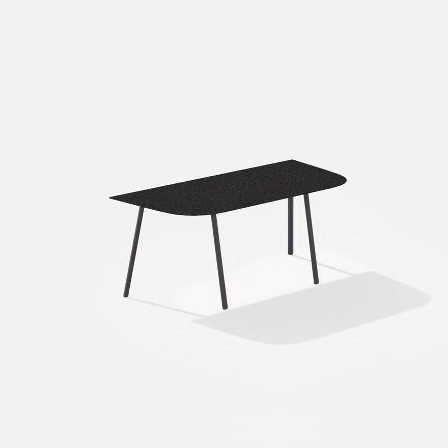 Mosaiko | Tavolo basso con piano in alluminio puntinato