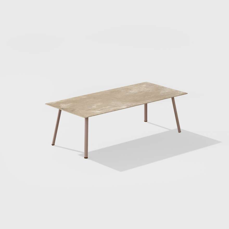 Mosaiko | Low rectangular table with top in porcelain stoneware