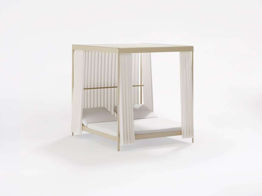 Solaris | Double sunlounger with cover and curtains