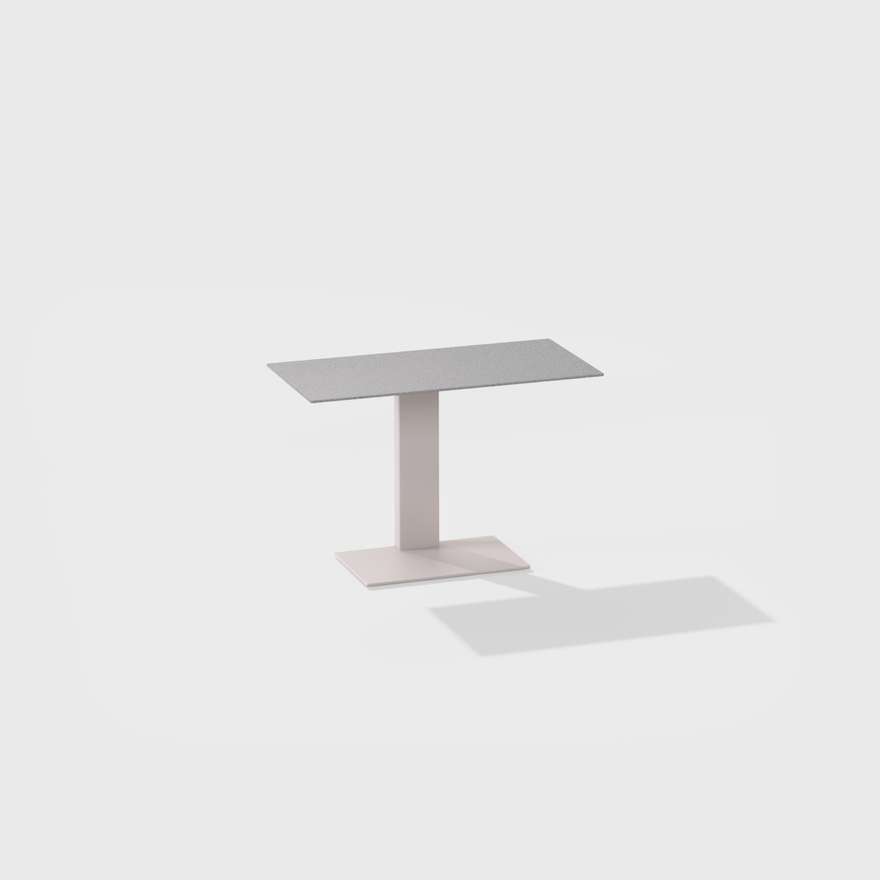 Solaris | Small table with top in speckled aluminium