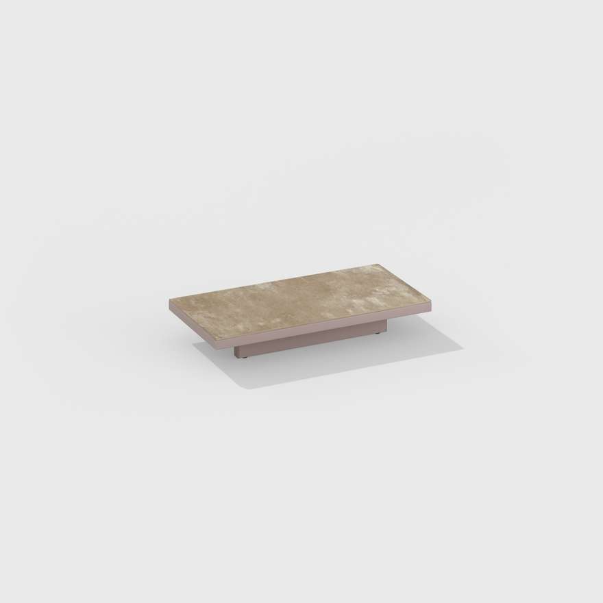 Solaris | Tavolo basso rettangolare con piano in gres porcellanato