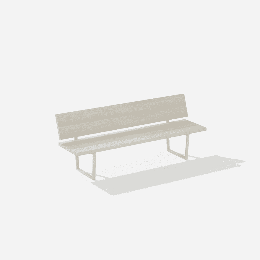 Orizon | Bench with NaturAll finishing with backrest