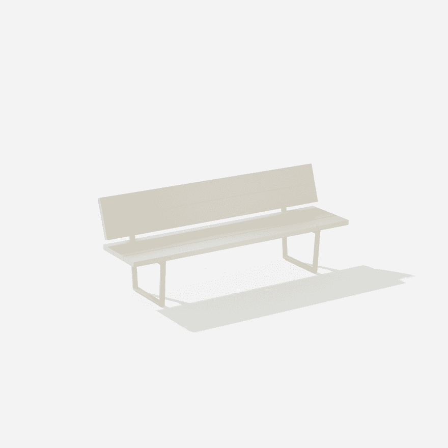 Orizon | Bench with backrest